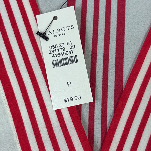 NWT Talbots Cap Sleeve Surplice Blouse - Picture 3 of 7